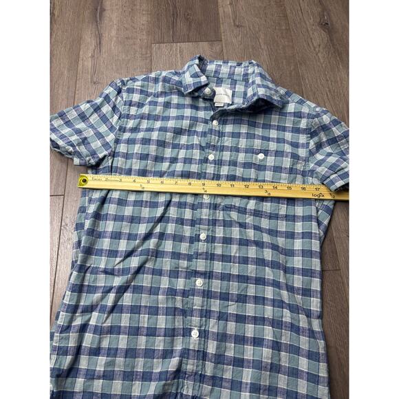 American Eagle Men’s XS Plaid Short Sleeve Button Down Casual Shirt Blue - Picture 3 of 6